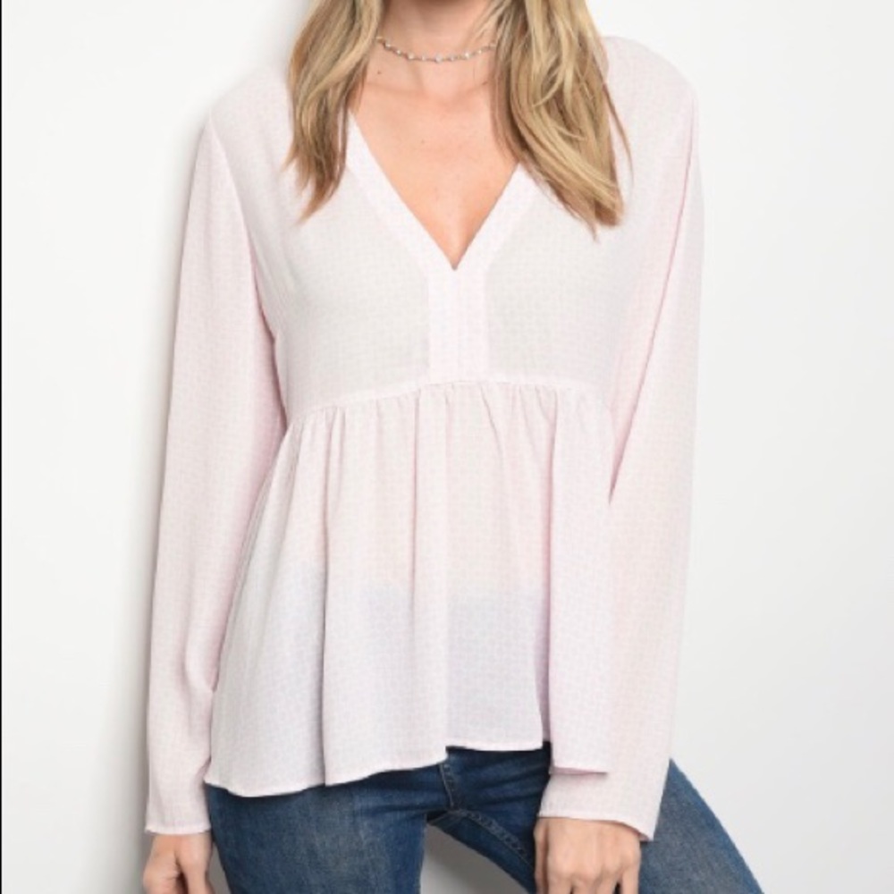 Light Pink Chiffon Blouse
